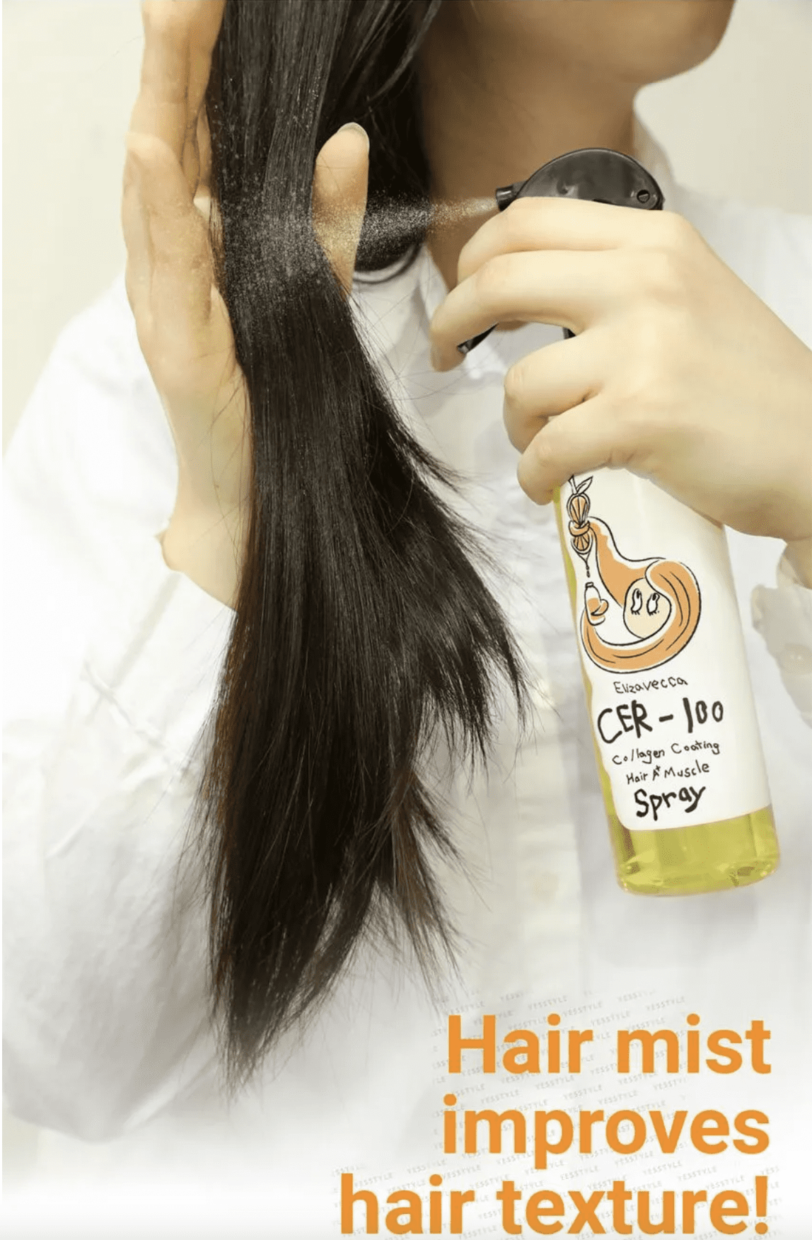 ELIZAVECCA CER 100 Collagen Coating Hair A+ Muscle Spray 250ml - Bruma Hidratante Capilar