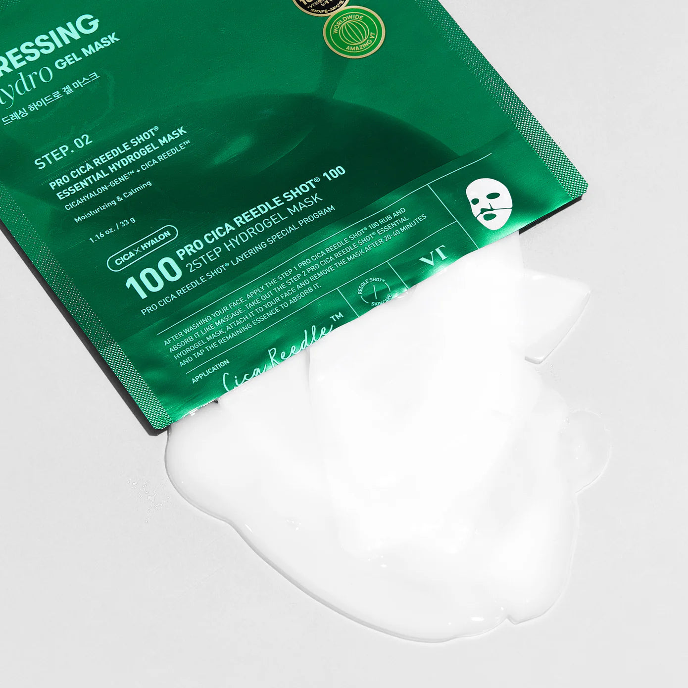 VT COSMETICS Pro Cica Reedle Shot® 100 2STEP Hydrogel Mask