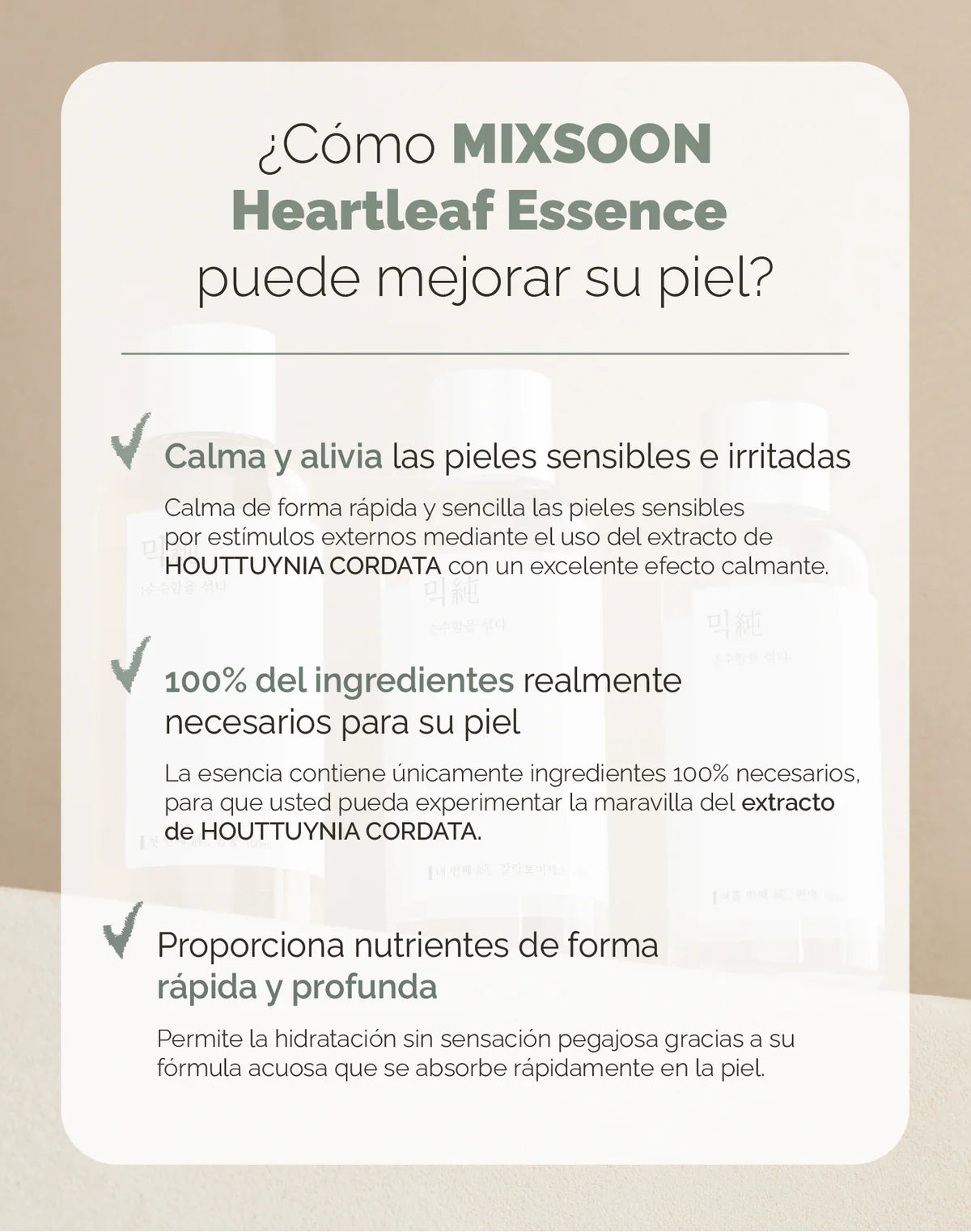 MIXSOON Heartleaf Essence Esencia Calmante Antienrojecimiento 100ml