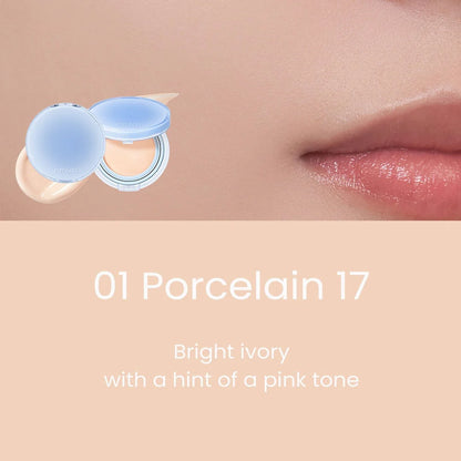 ROM&ND Bare Water Cushion 20g - Base maquillaje acabado Glow- tono 17 vencimiento 21-11-2026