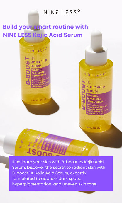 NINELESS B-Boost 1% Kojic Acid Serum 30ml - Manchas, Tono Desigual