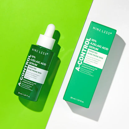 NINELESS A-Control 10% Azelaic Acid Serum 30ml - Manchas, Espinillas, Inflamaciones