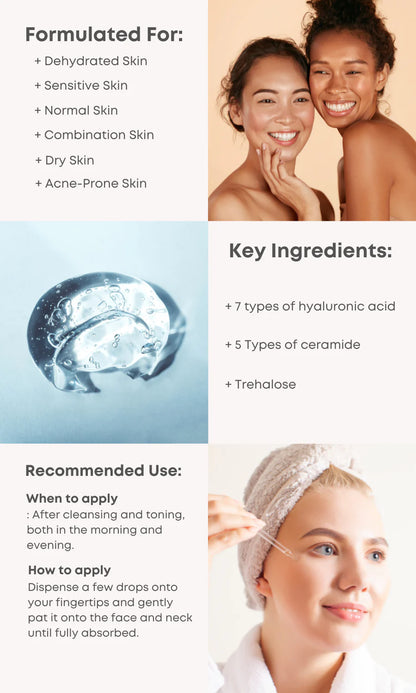 NINELESS Hydra Max Deep Infusion Serum 50ml - Serum Hialuronico + Ceramidas
