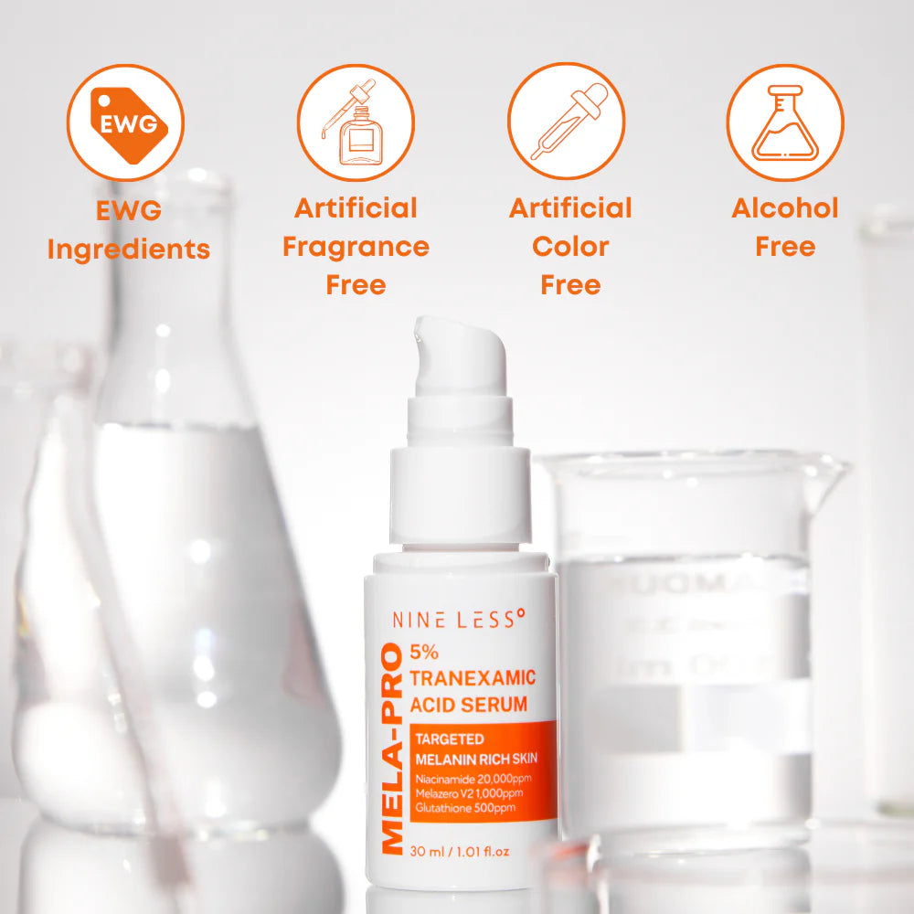 NINELESS Mela Pro -5% Tranexamic acid Serum 30ml – Despigmentante Piel sensible