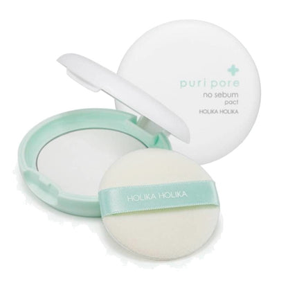 HOLIKA HOLIKA Puri Pore No Sebum Pact - polvo compacto control sebo matizante