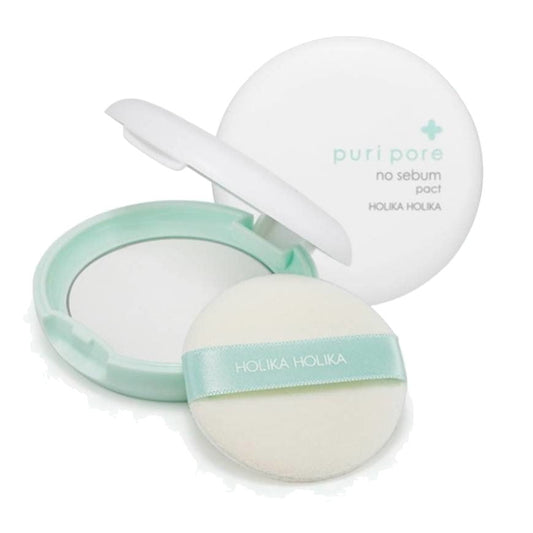 HOLIKA HOLIKA Puri Pore No Sebum Pact - polvo compacto control sebo matizante