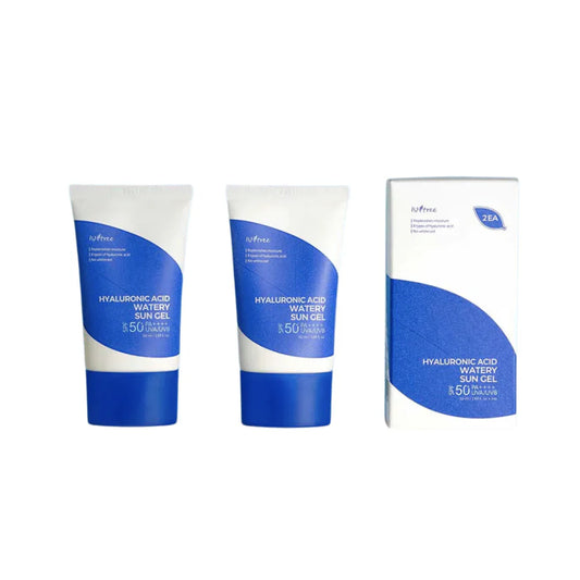 ISNTREE Hyaluronic Acid Watery Sun Gel  pack 2 solares de 50ml c/u