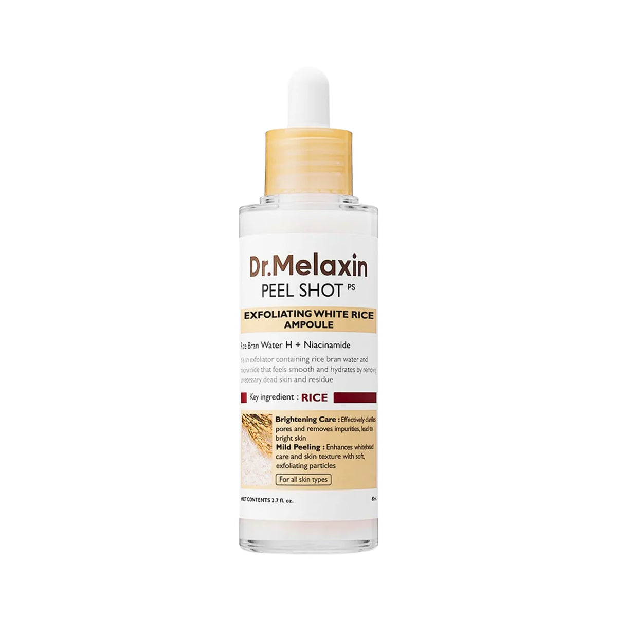 DR MELAXIN Peel Shot Exfoliating White Rice Ampoule 80ml