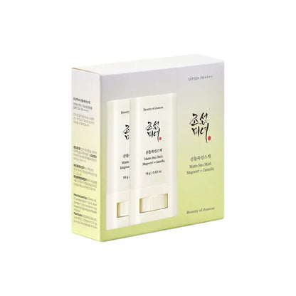 BEAUTY OF JOSEON Matte Sunstick 18g DUO (SPF 50+ PA++++) Mugwort+Camelia  Protector Solar en Barra x2