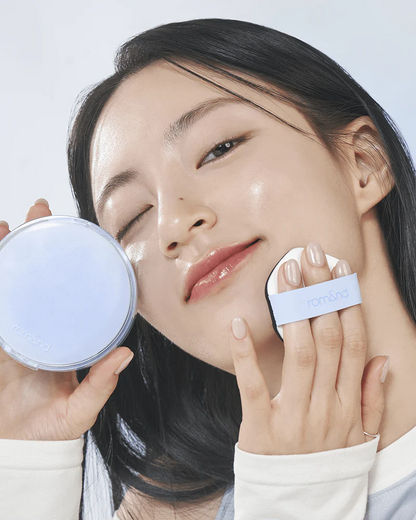 ROM&ND Bare Water Cushion 20g - Base maquillaje acabado Glow- tono 17 vencimiento 21-11-2026