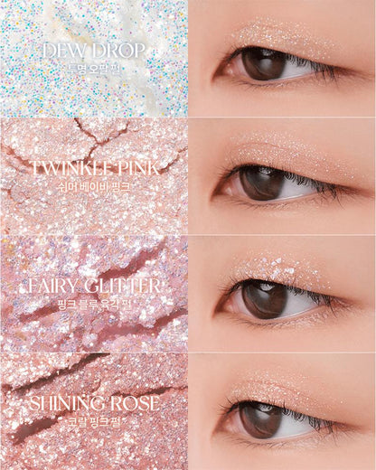 ROM&nd Better Than Palette - Tono Light and Glitter - Paleta Glitter 10 tonos