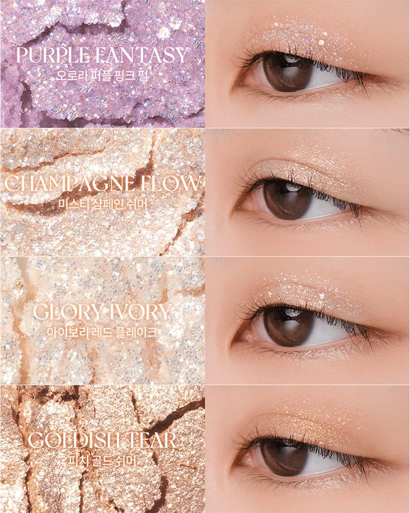ROM&nd Better Than Palette - Tono Light and Glitter - Paleta Glitter 10 tonos
