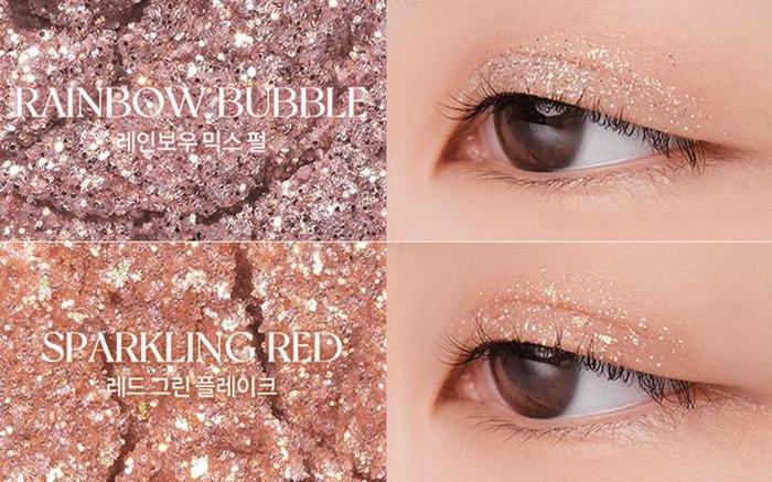 ROM&nd Better Than Palette - Tono Light and Glitter - Paleta Glitter 10 tonos