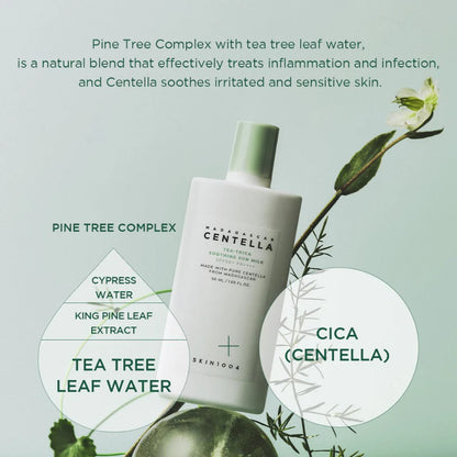 SKIN1004 Tea-Trica Soothing Sun Milk SPF 50+ – Fotoprotector Piel Acneica Grasa