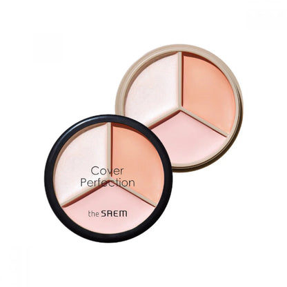 THE SAEM Cover Perfection Triple Pot Concealer 02 Dark Up Beige x LEE JUNHO Pc