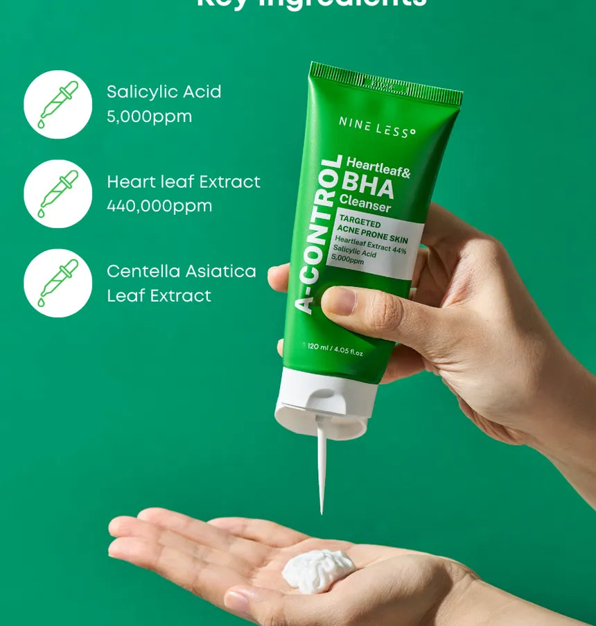 NINELESS A-Control Heartleaf & BHA Cleanser 25ml MINIATURA